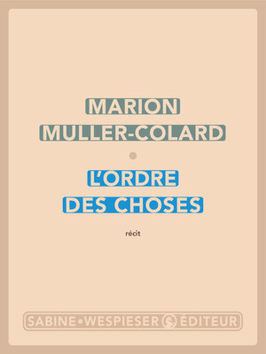 cover image of L'ordre des choses